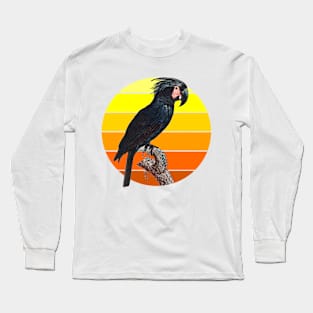 The Palm Cockatoo retro sunset Long Sleeve T-Shirt